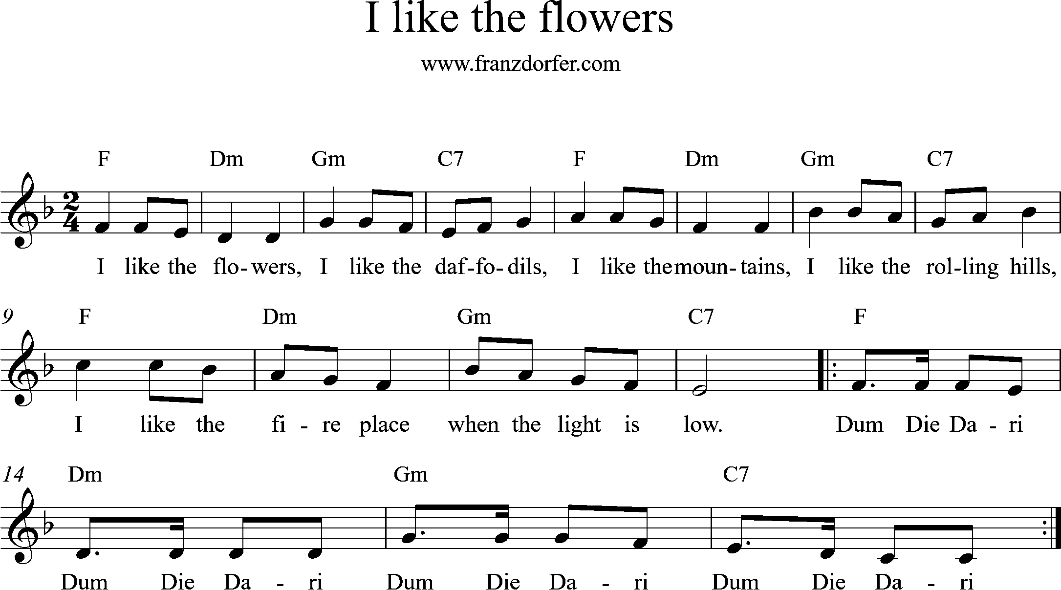 i like the flowers f-major