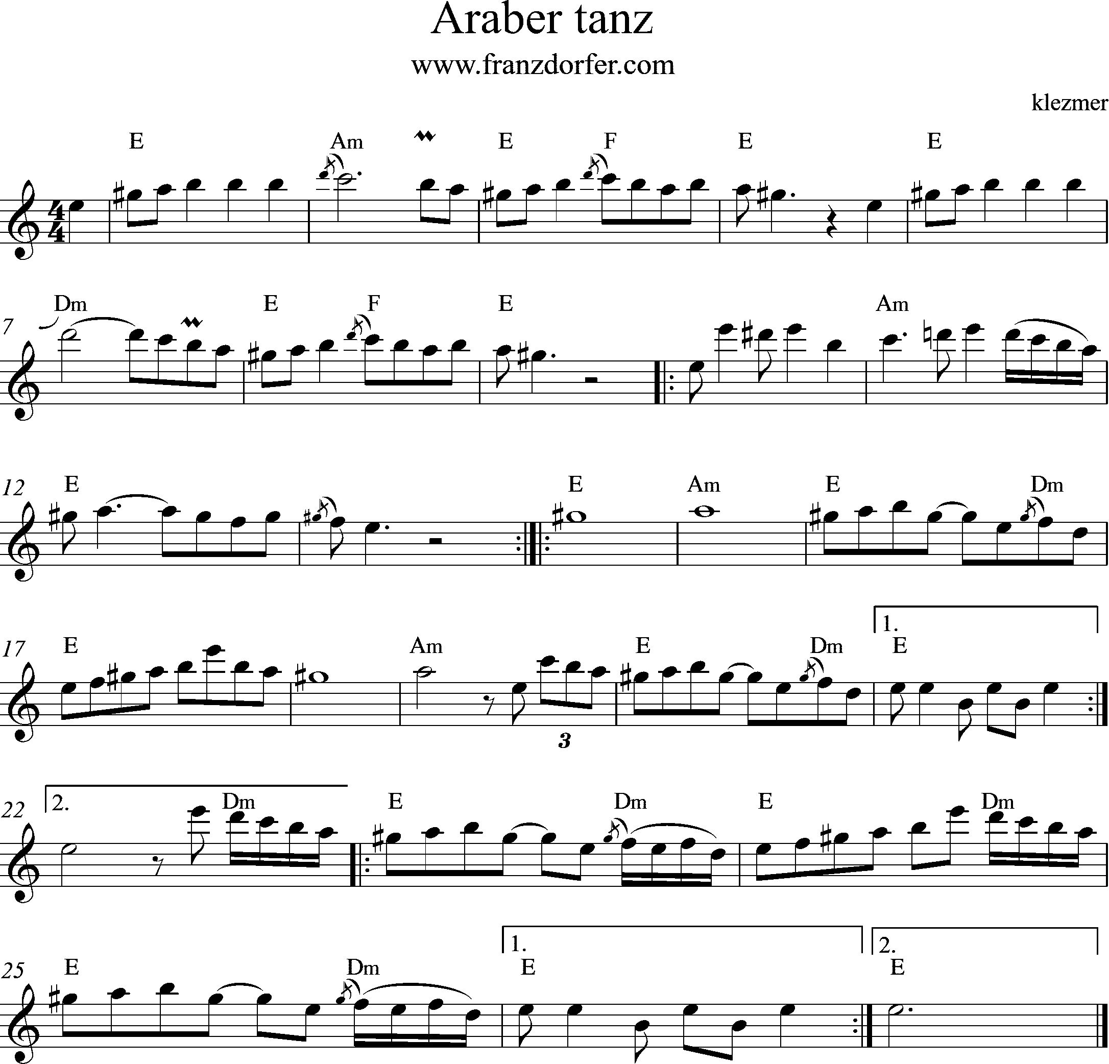 sheetmusic Araber tanz -2