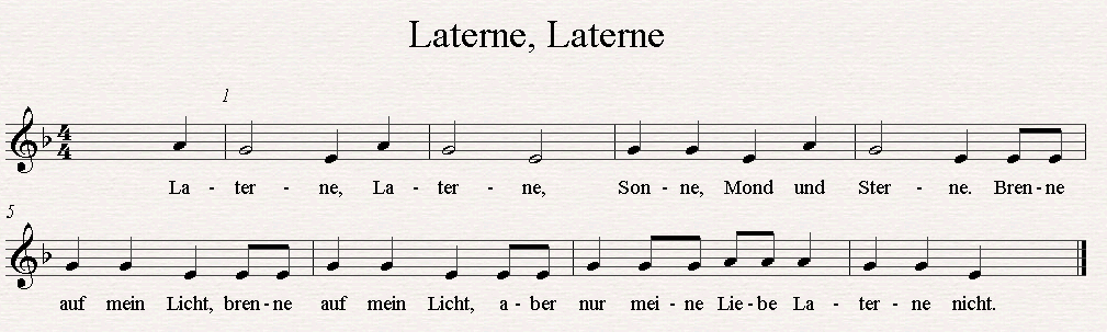 Noten Laterne Laterne