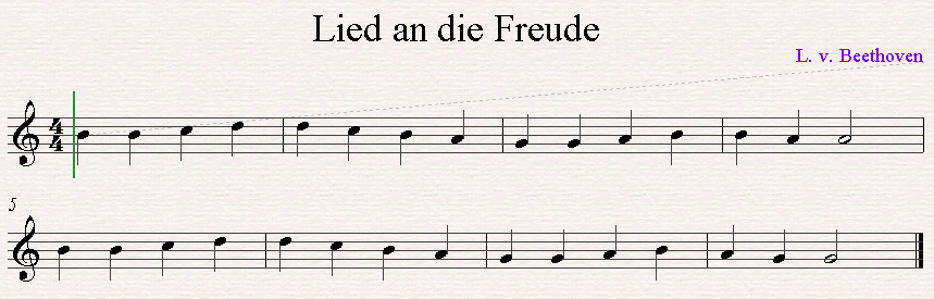 Lied an die freude noten