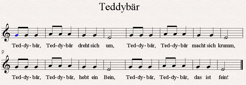 Noten Teddybär