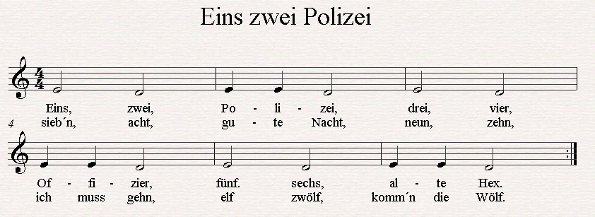 noten eins zwei polizei