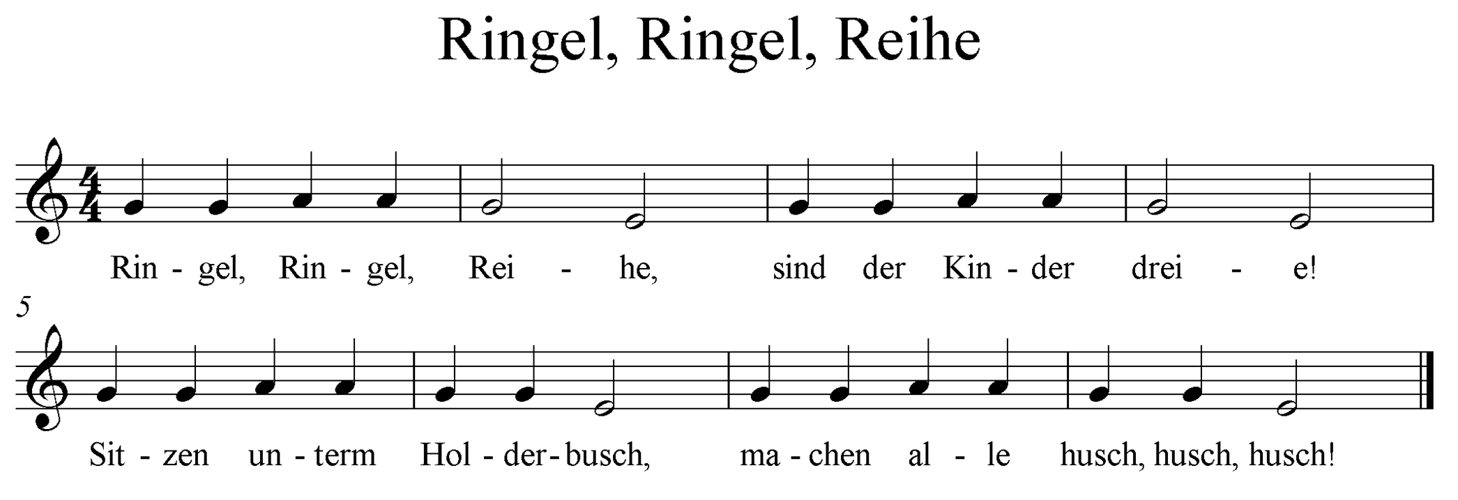 sax noten, Ringel reihe