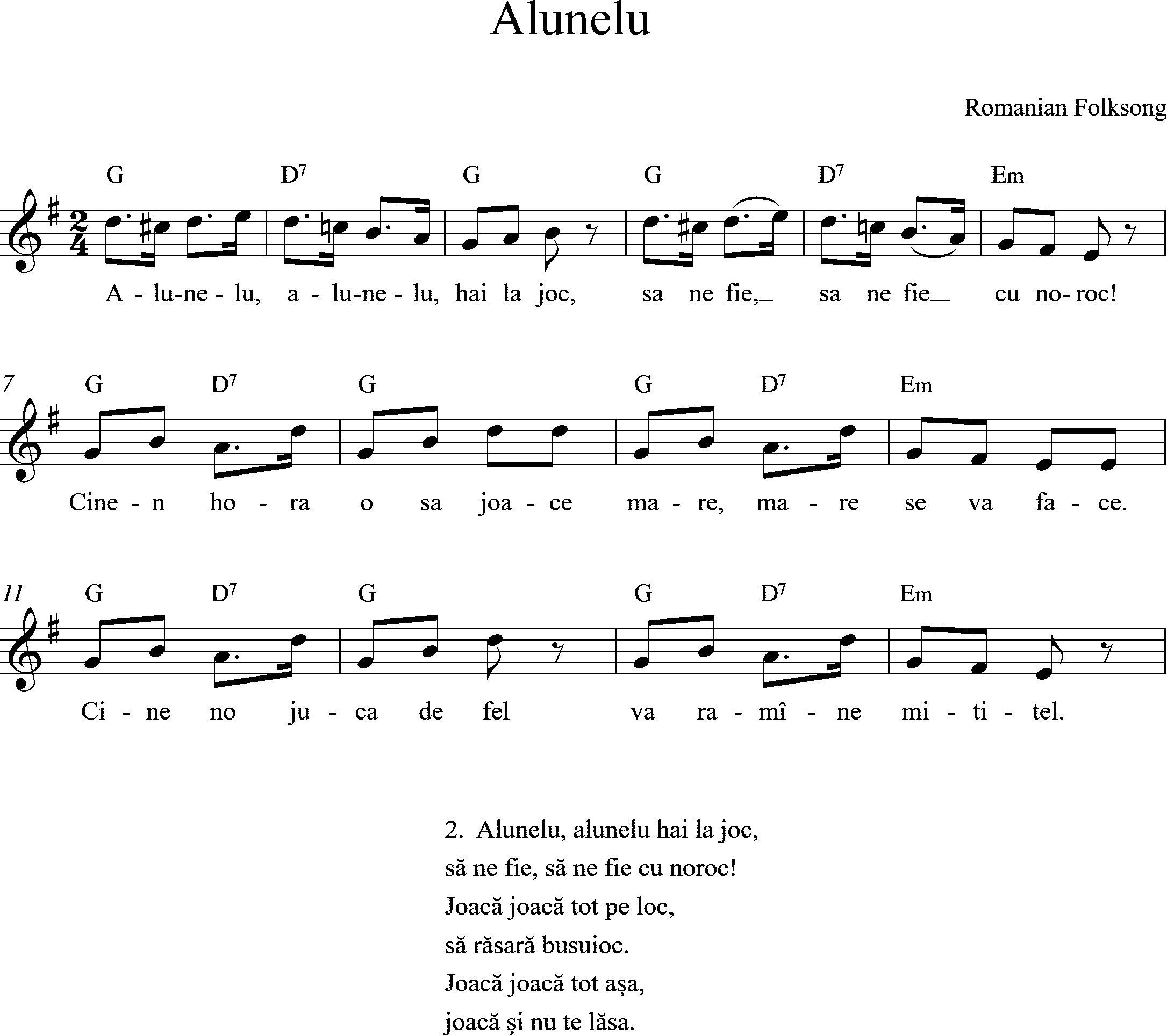 sheetmusic Alunelu