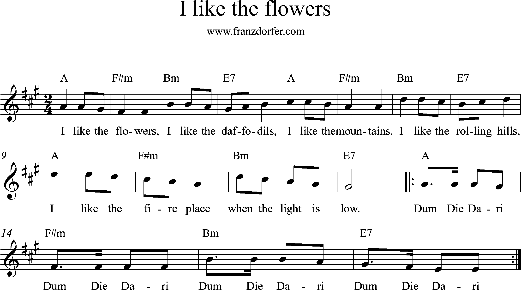 i like the flowers f-major