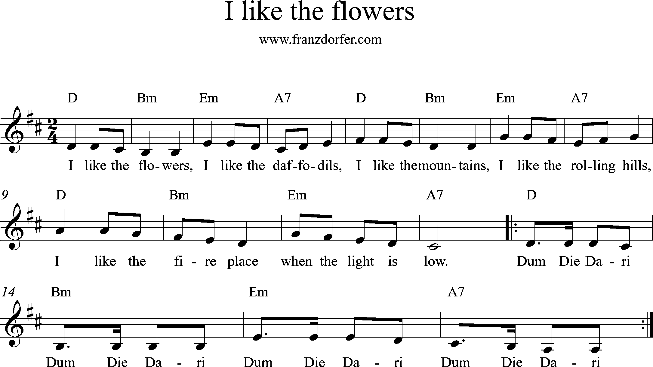 i like the flowers d-major
