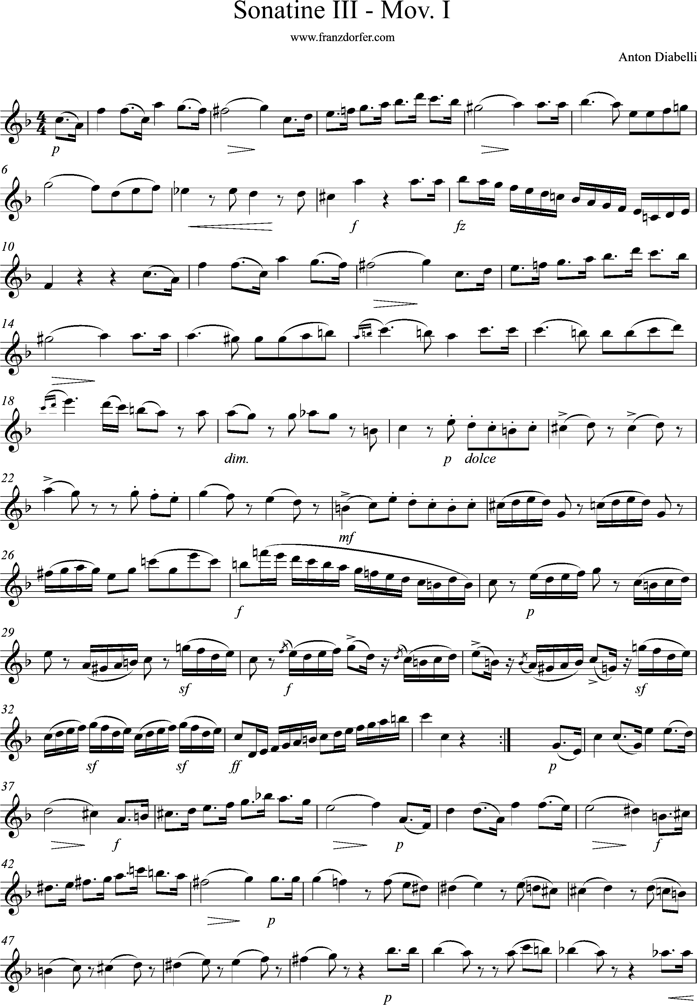 Clarinet sheetmusic Diabelli op151