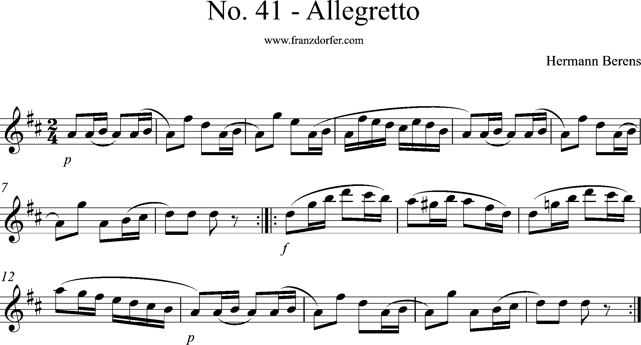 Berens No41. D-Major