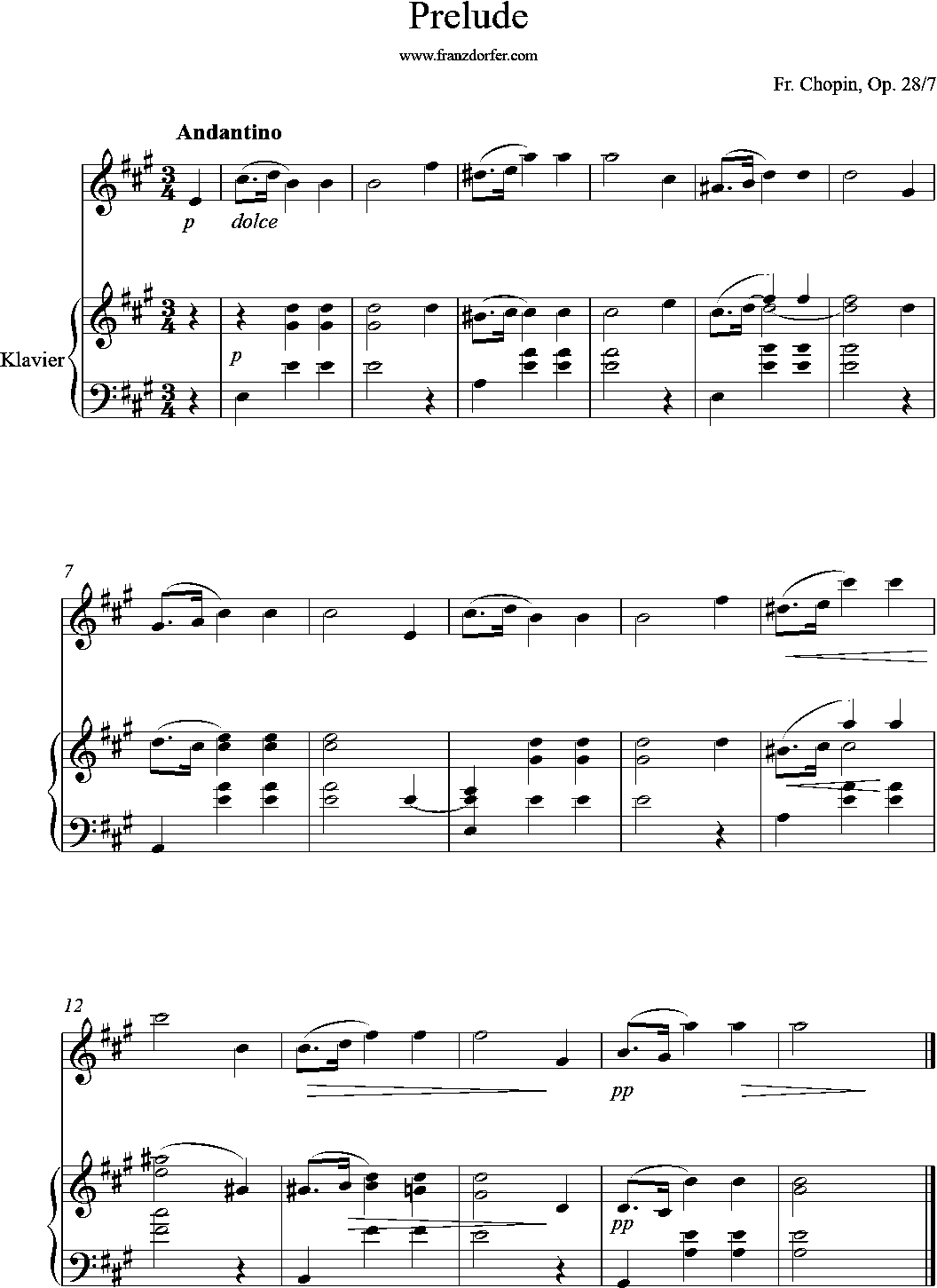 Prelude- Op-28/7, Chopin