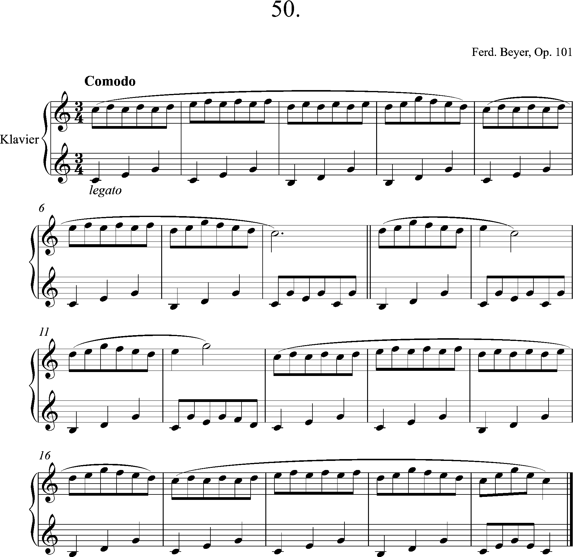 klavierschule, Beyer, op. 101, No. 50