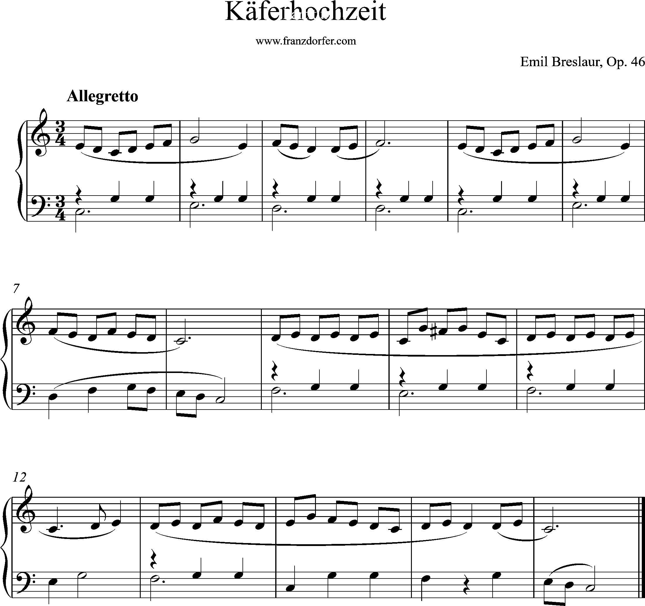 klaviernoten, Breslaur op. 46