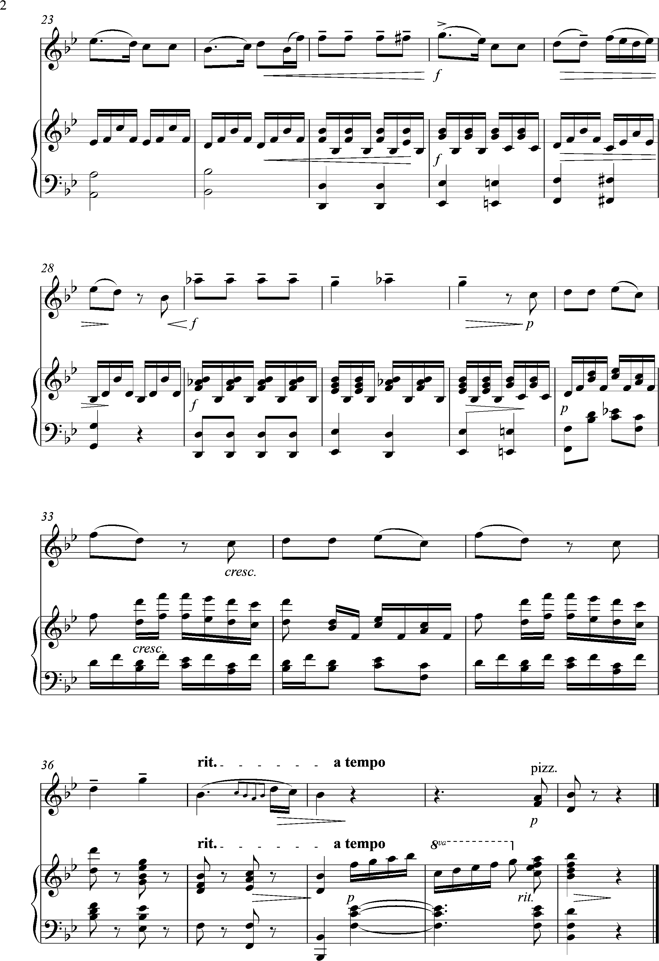 klaviernoten, WoO 123, Zärtliche Liebe, Ich liebe dich, Seite 2