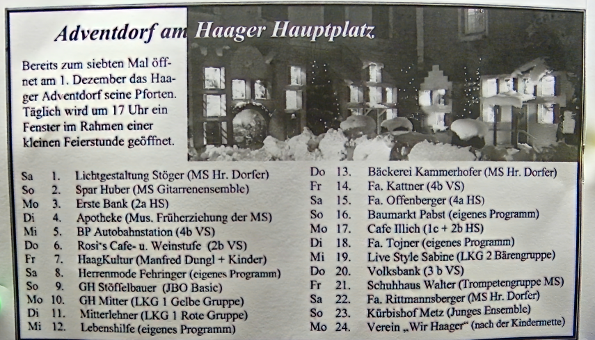 Programm Adventdorf 2007
