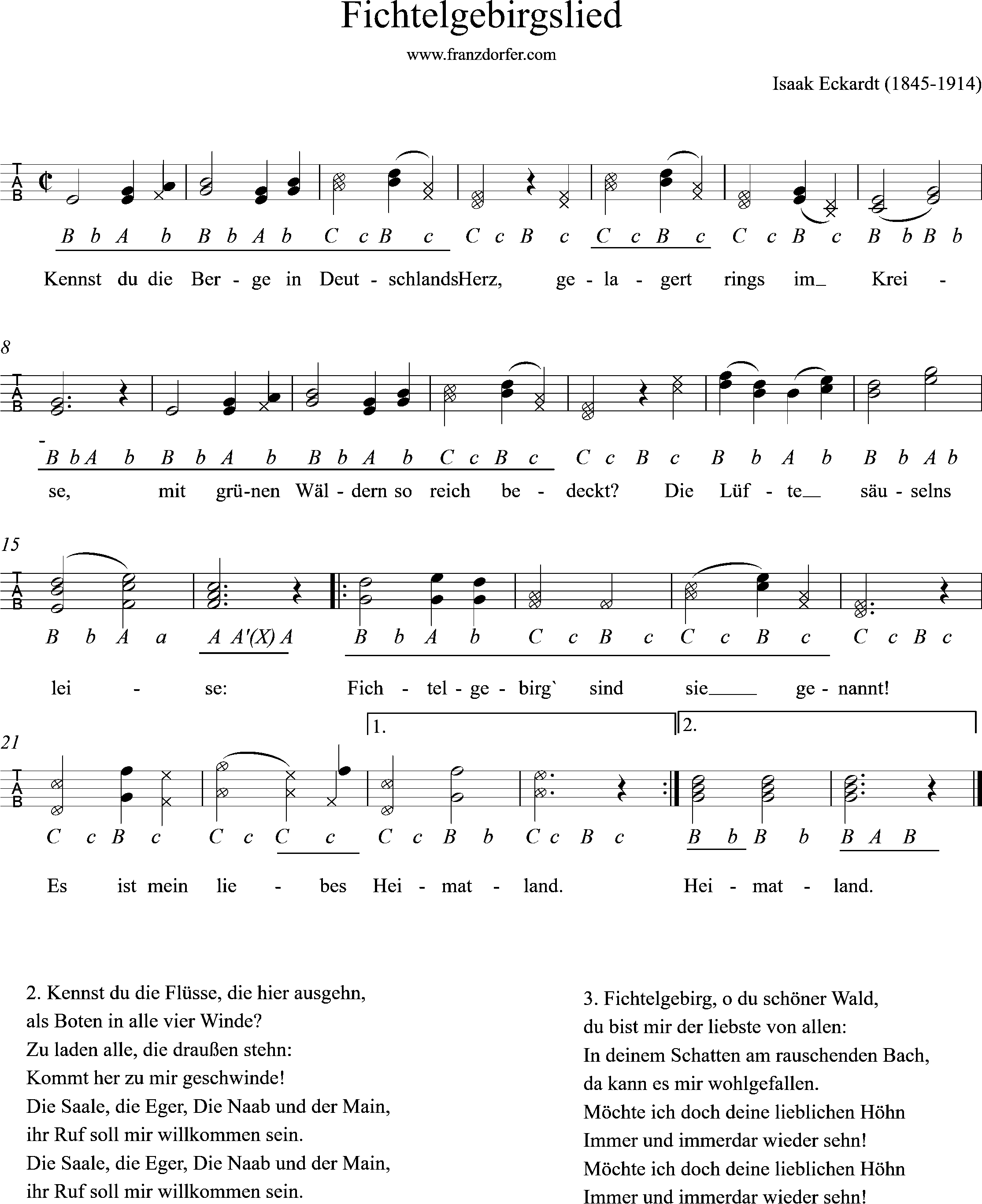 griffschrift, steirische Harmonika- Fichtelgebirgslied