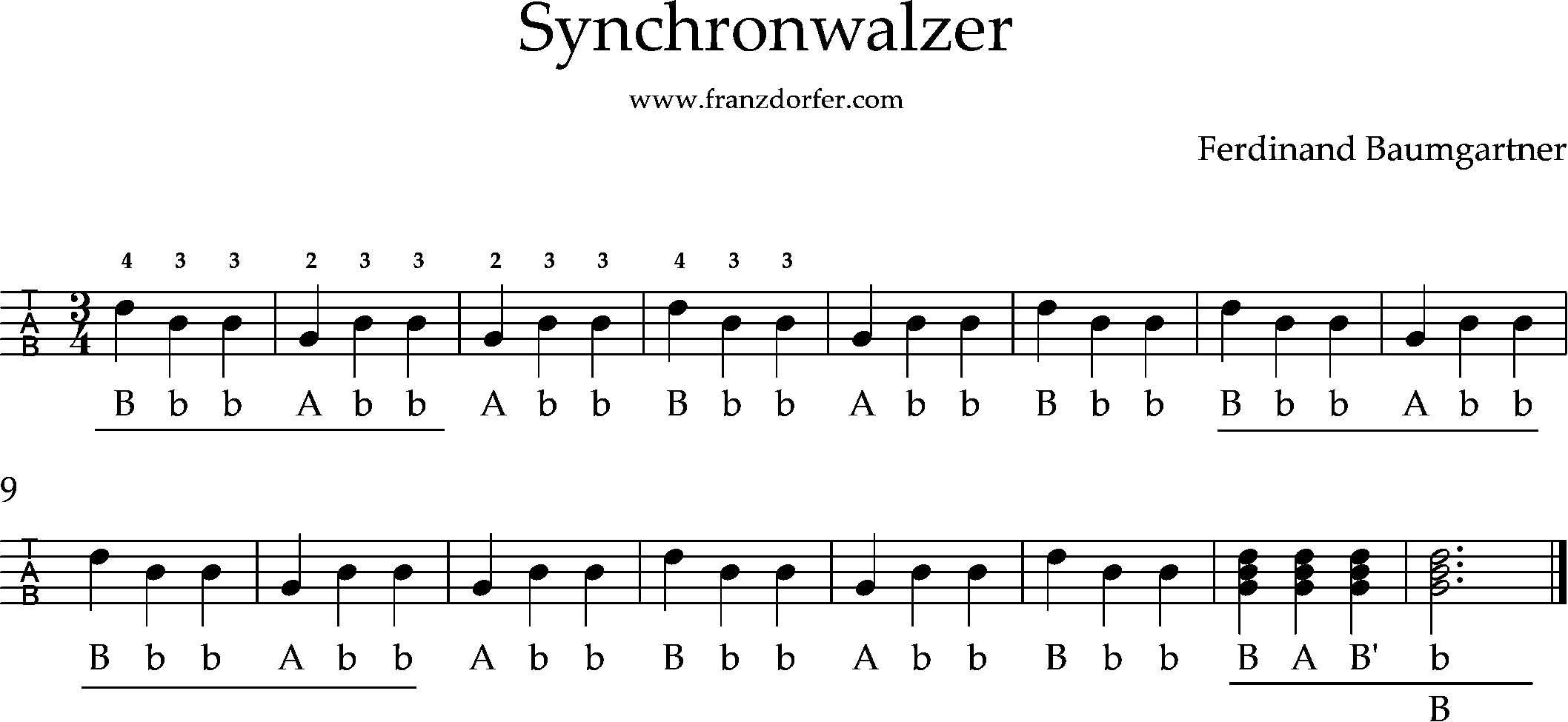 steirische harmonika lernen, Synchronwalzer