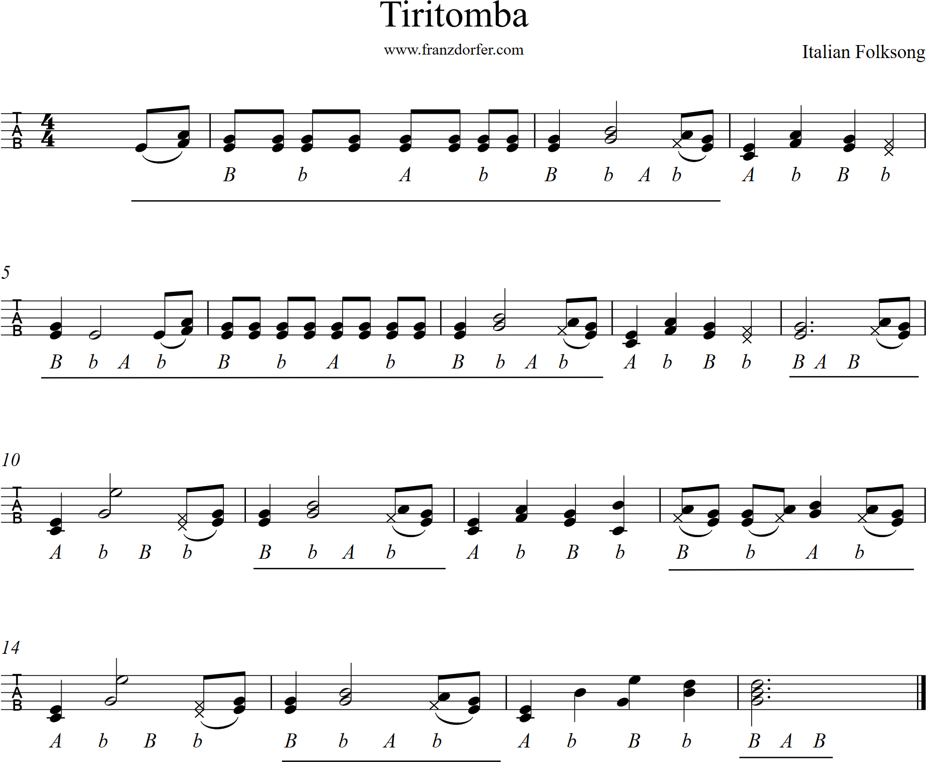 griffschrift, tiritomba