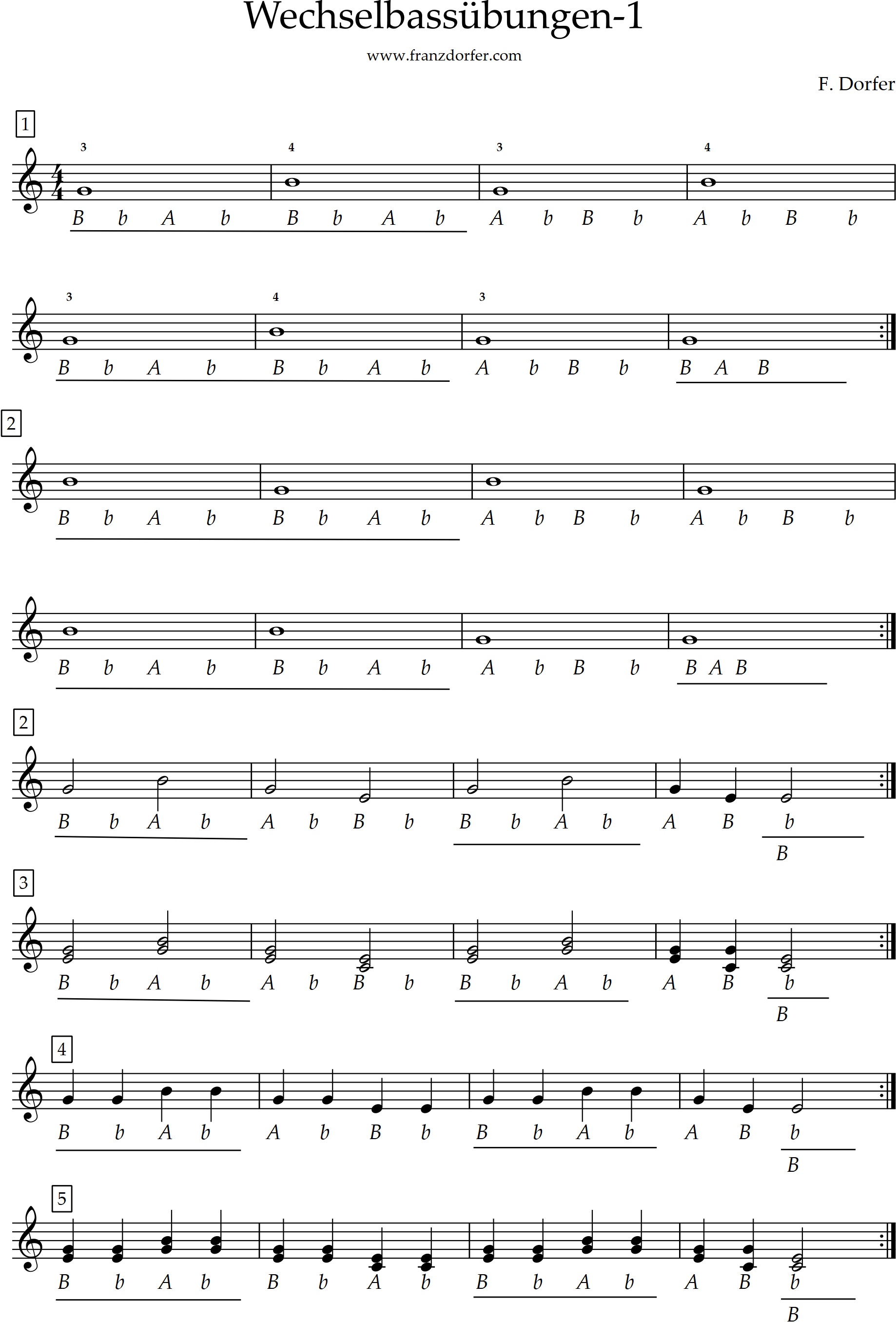 Wechselbass Übungen, steirische Harmonika
