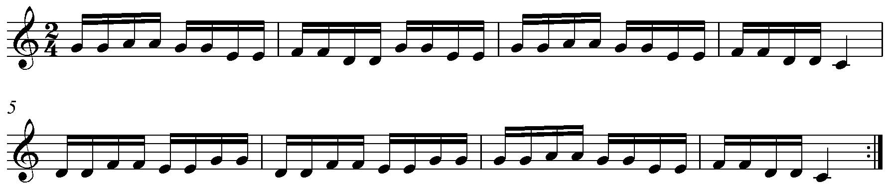 Übung 2 Die Sechzehntel Note