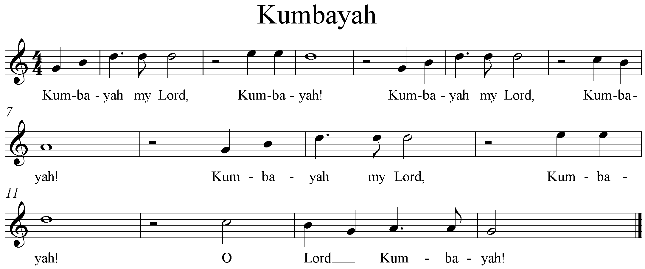 noten kumbayah