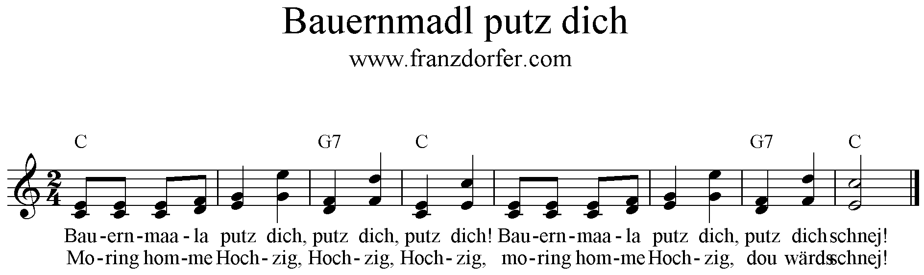 bauernmadl putz dich