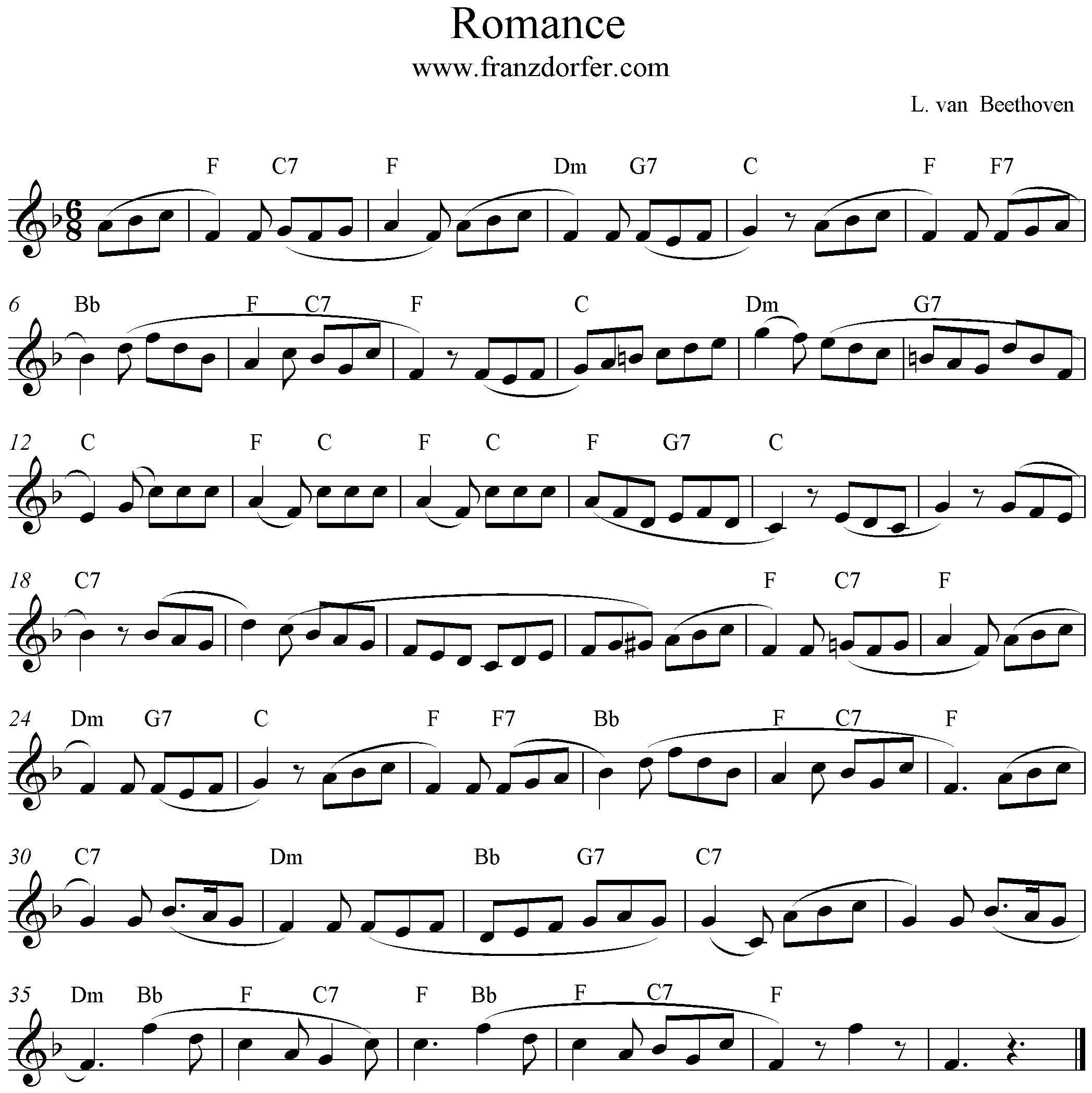 Noten Beethoven Sonatina Anh. 5