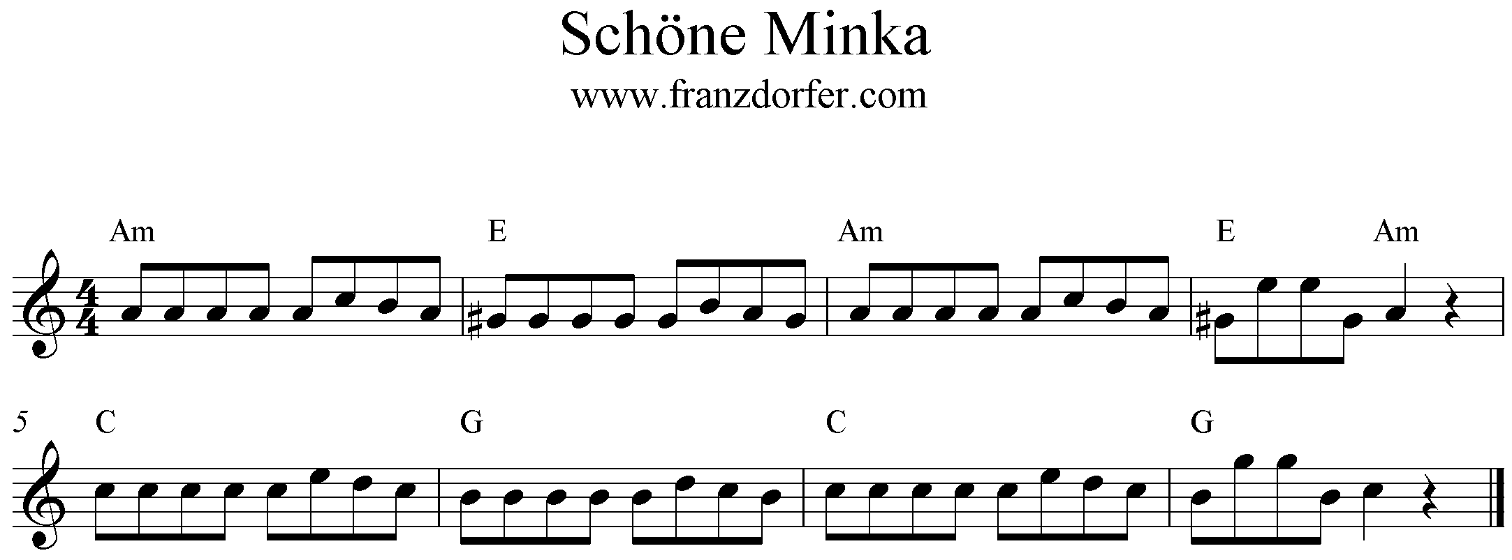 freesheet schoene Minka