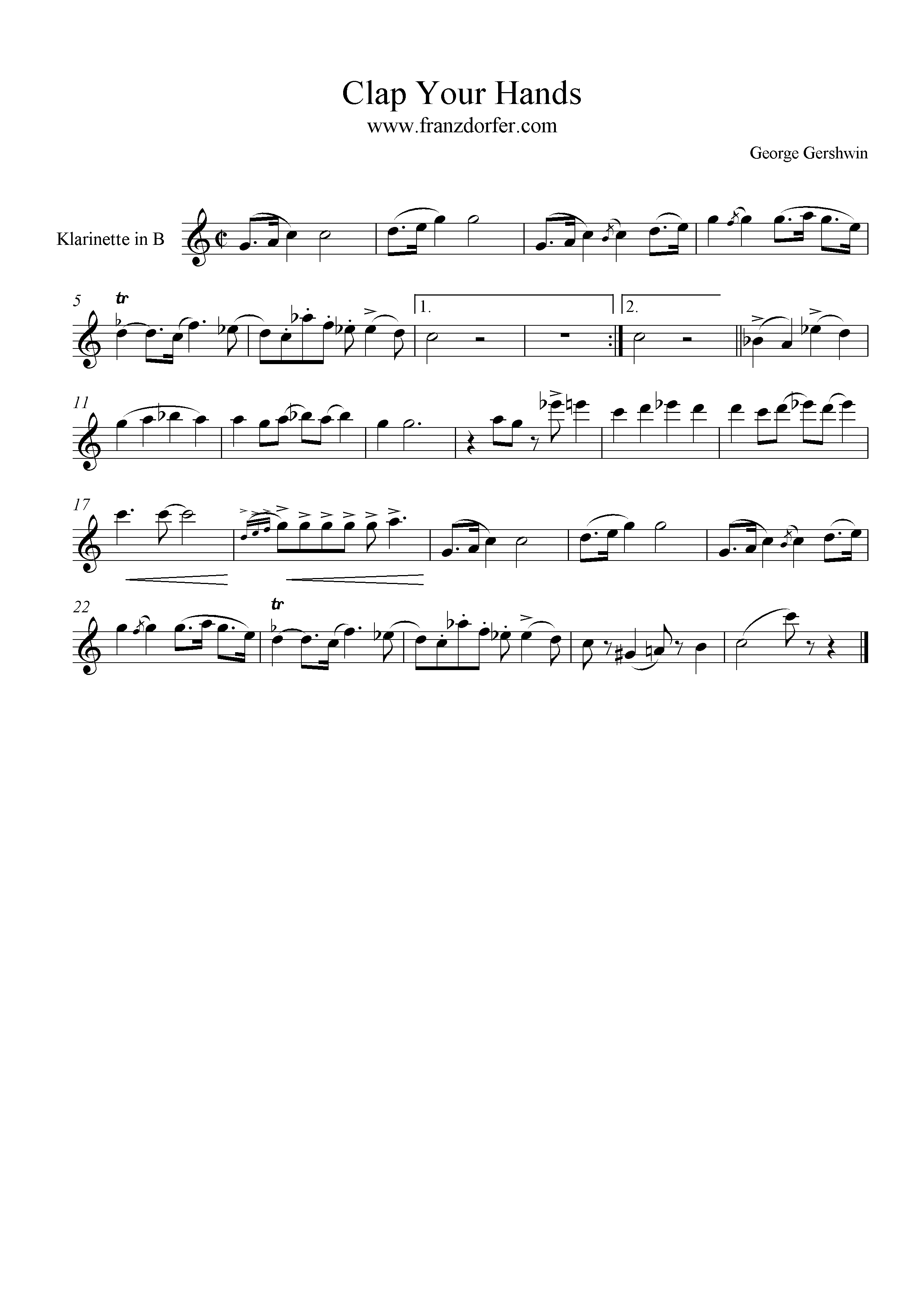 Clap Yo Hands Freesheetmusic