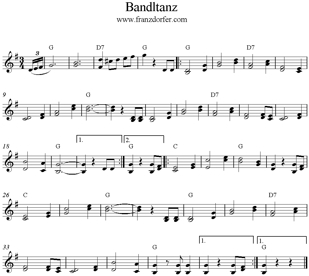 Noten Bandltanz