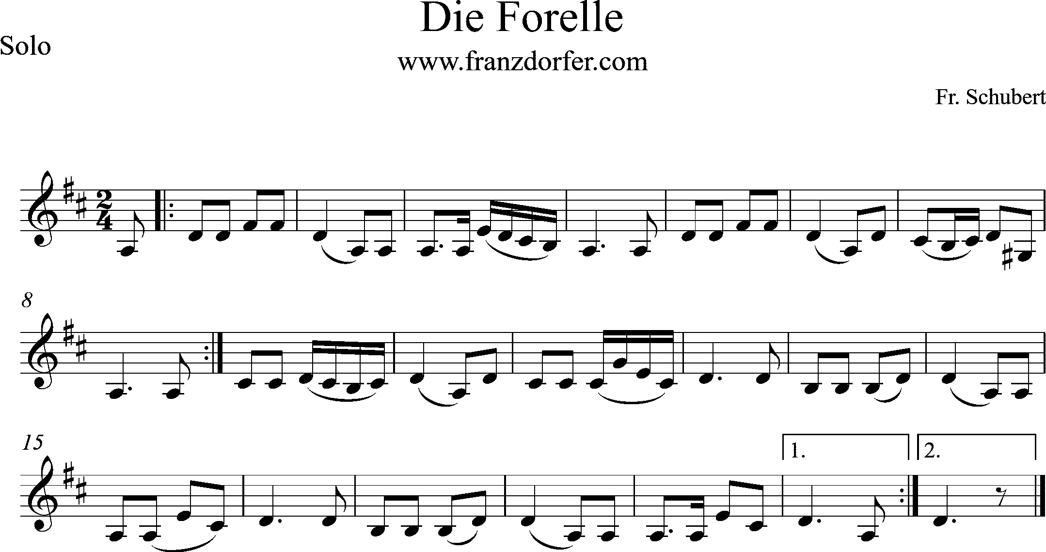 Clarinet. Die Forelle