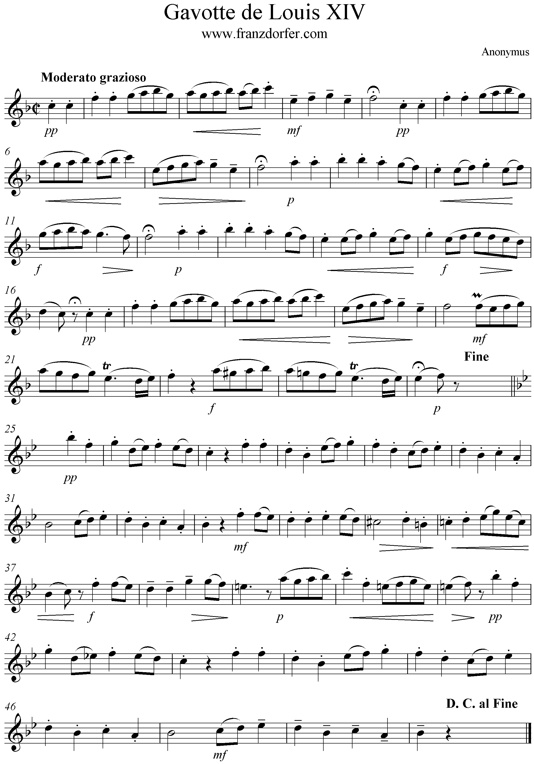 Gavotte de Louis  XIV