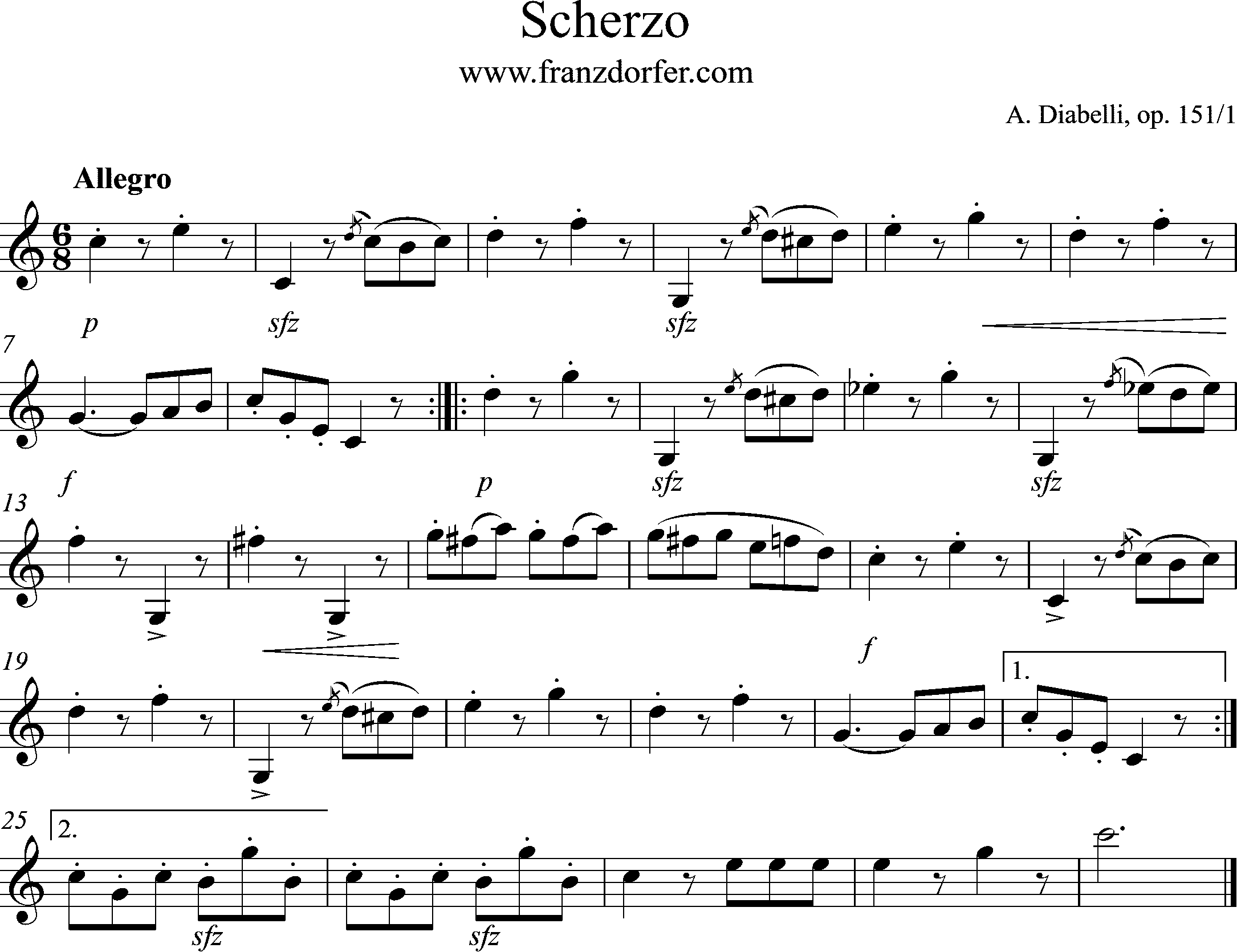 Diabelli Scherzo op.151/1