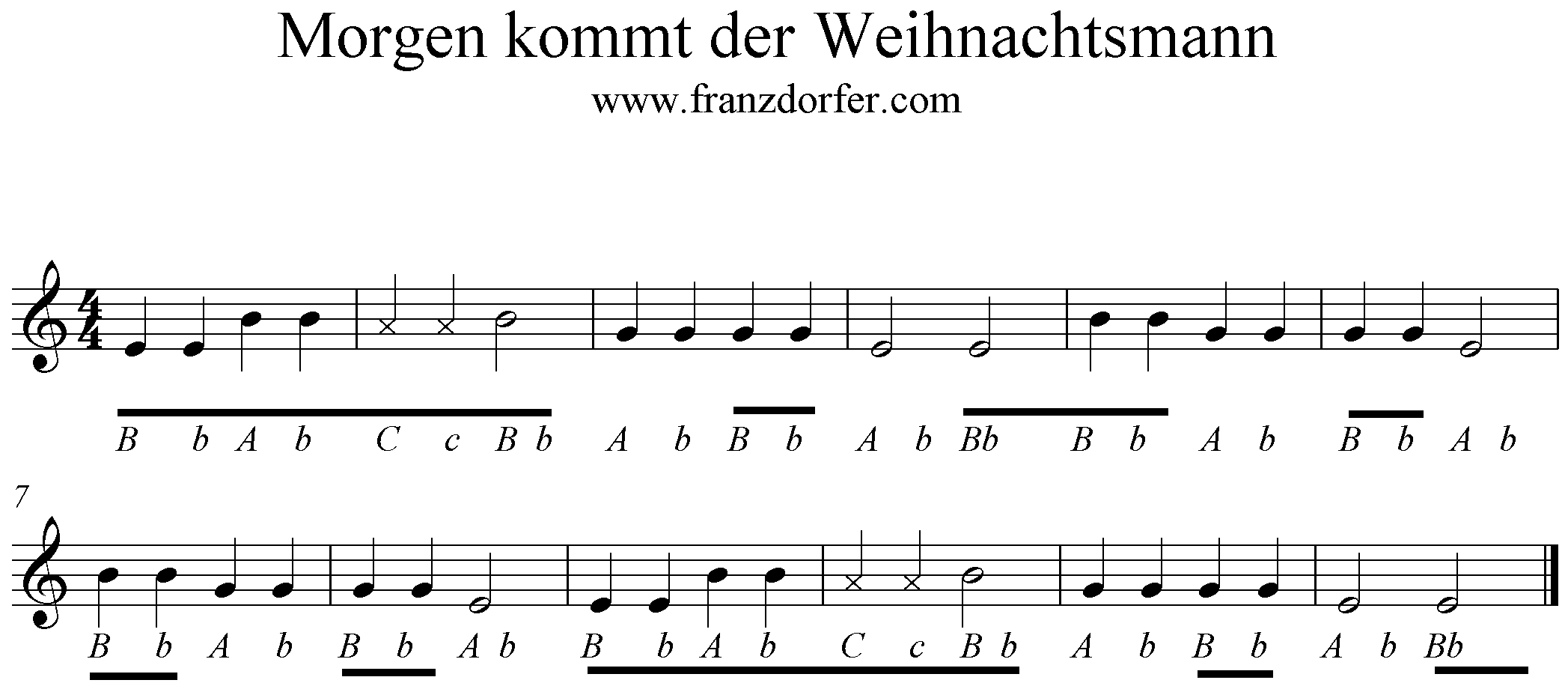 Griffschrift Morgen kommt der Weihnachtsmann